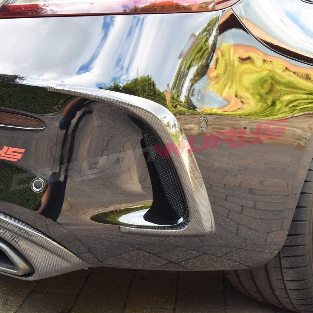 MERCEDES C63 COUPE CARBON FIBRE REAR BUMPER SPOILERS