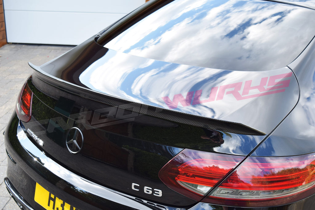 MERCEDES C CLASS COUPE CARBON FIBRE REAR BOOT SPOILER