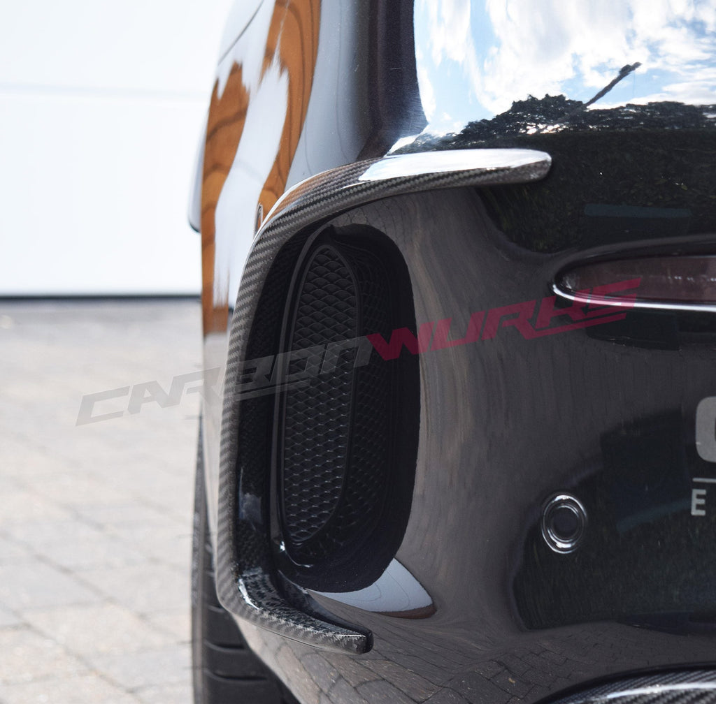MERCEDES C63 COUPE CARBON FIBRE REAR BUMPER SPOILERS