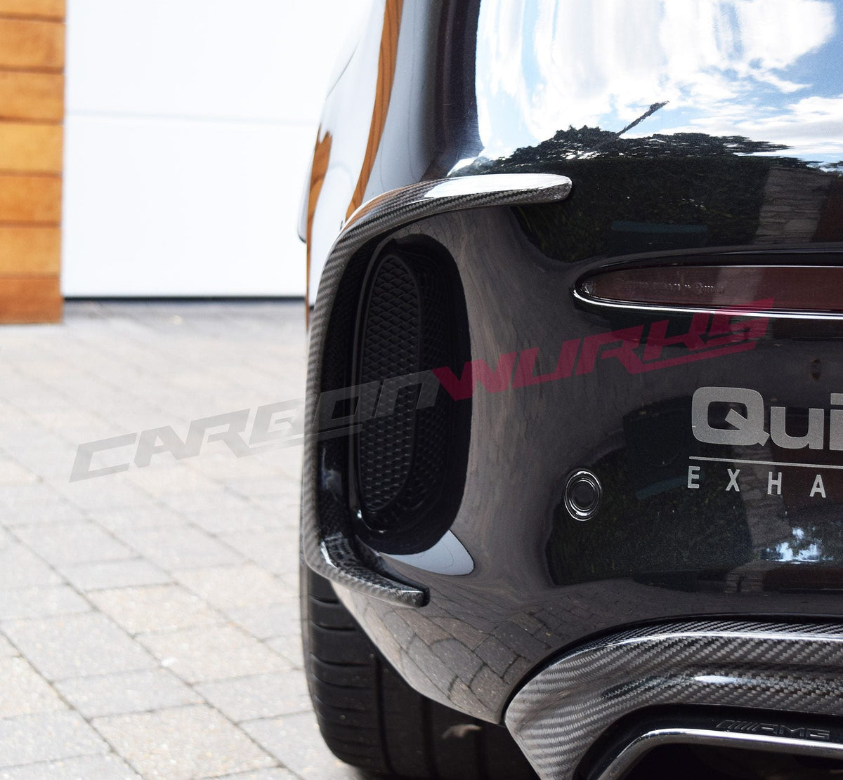 MERCEDES C63 COUPE CARBON FIBRE REAR BUMPER SPOILERS