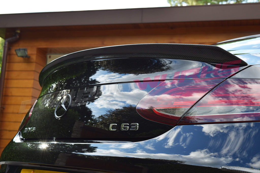 MERCEDES C CLASS COUPE CARBON FIBRE REAR BOOT SPOILER
