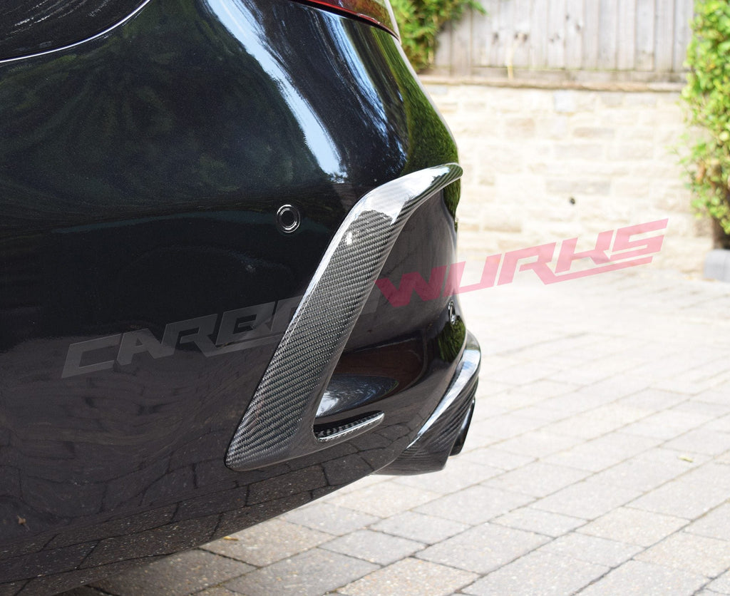 MERCEDES C63 COUPE CARBON FIBRE REAR BUMPER SPOILERS