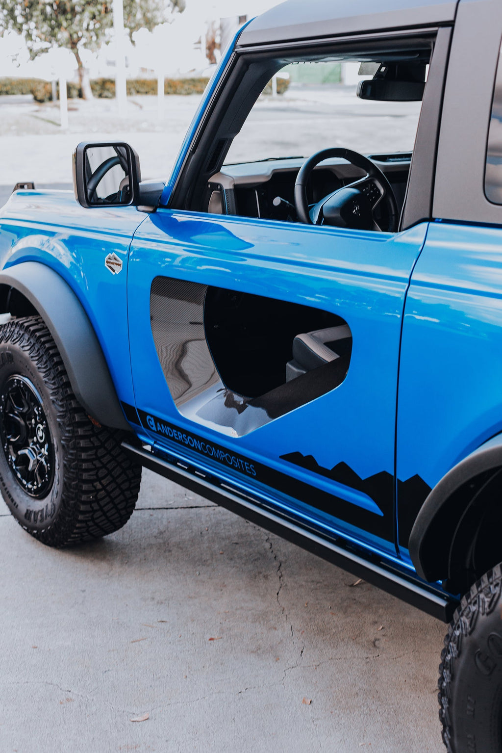 2021 - 2024 Ford Bronco Fiberglass Halo Doors with Carbon Fiber Inserts (2-Door)