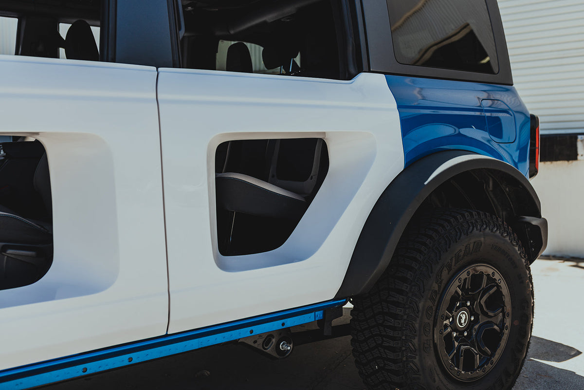 2021 - 2024 Ford Bronco Fiberglass Halo Doors - Rear (4-Door)