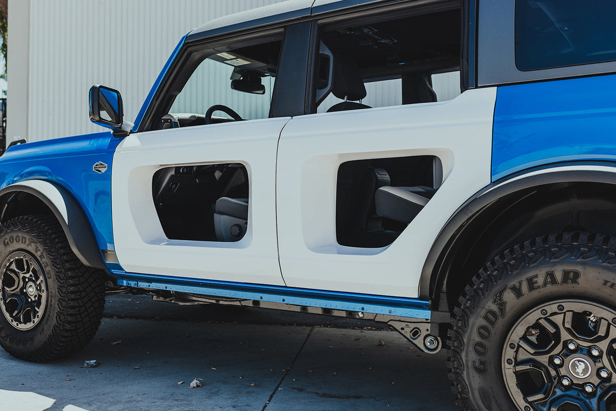2021 - 2024 Ford Bronco Fiberglass Halo Doors - Front (4-Door)