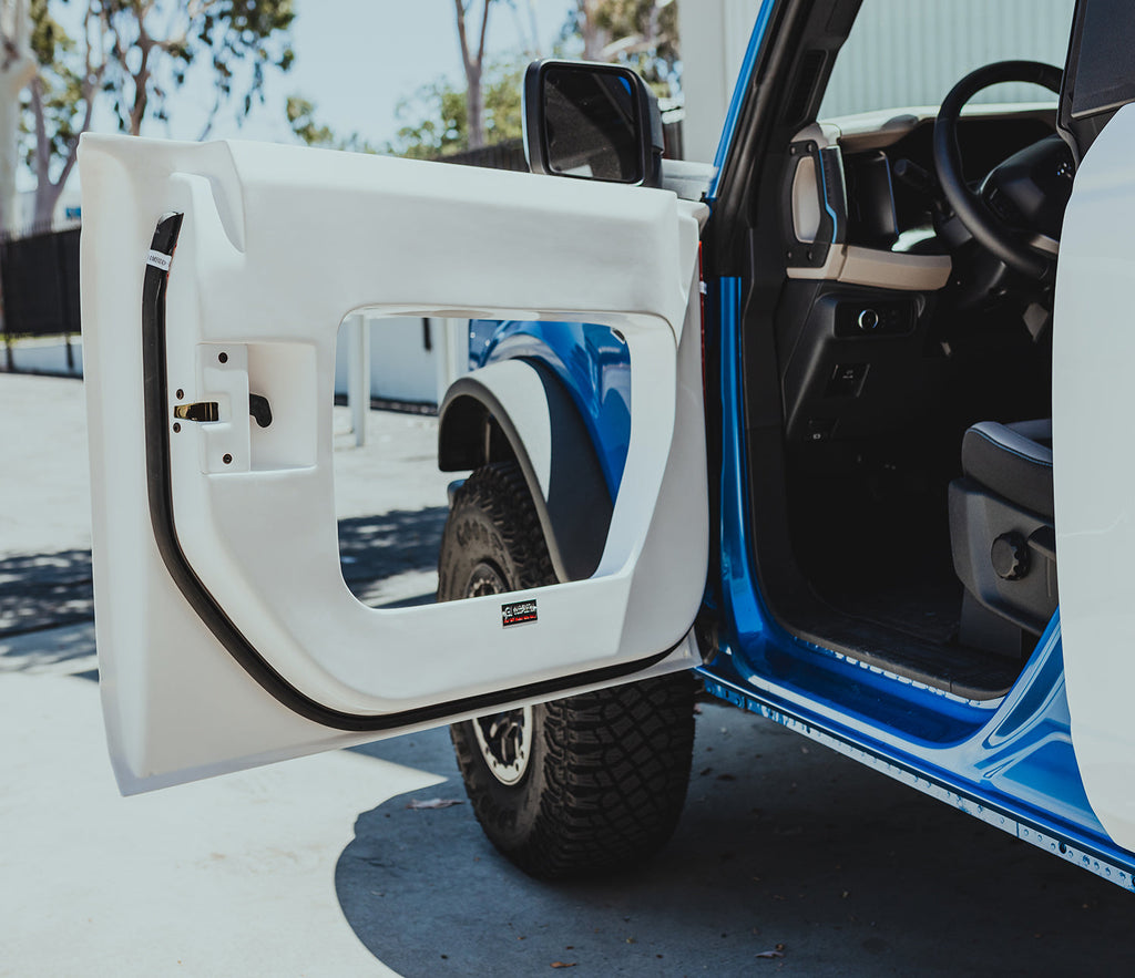2021 - 2024 Ford Bronco Fiberglass Halo Doors - Front (4-Door)