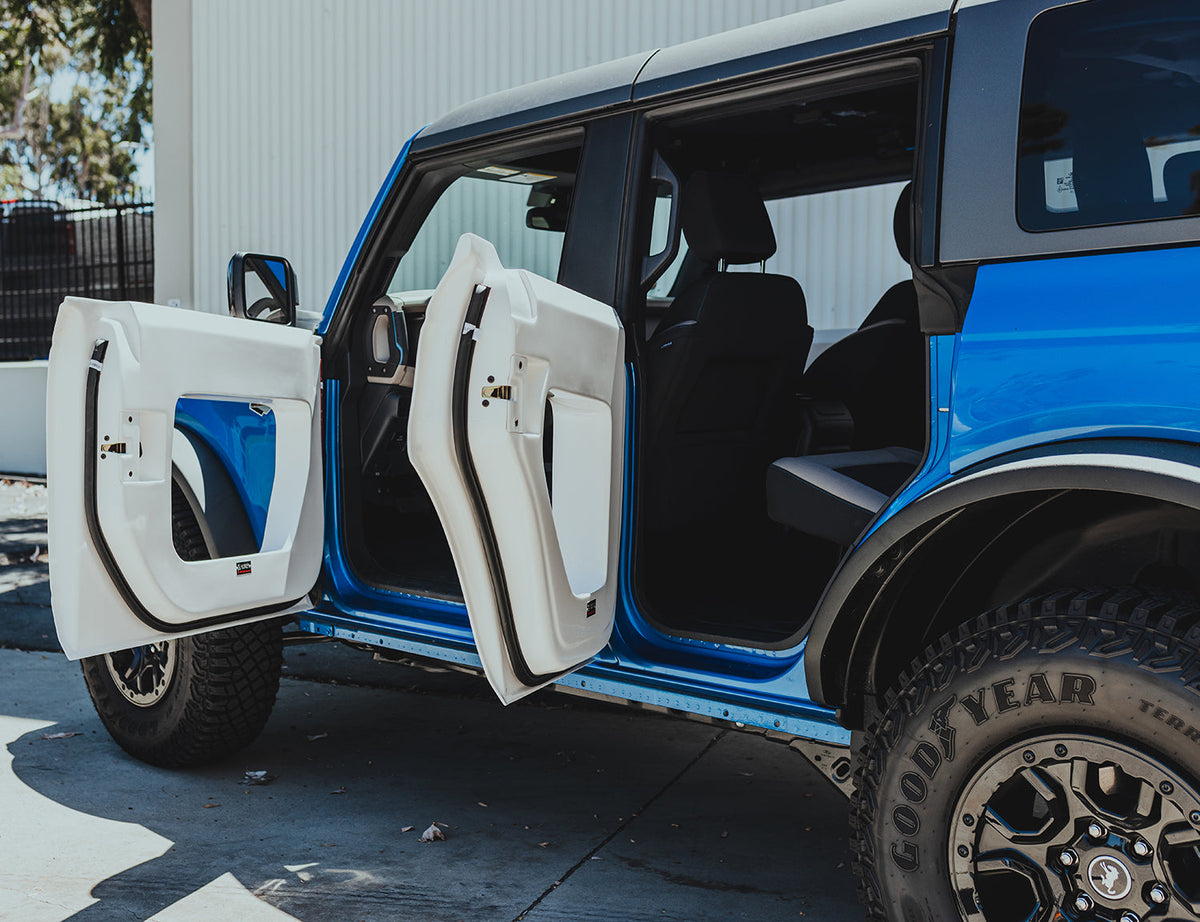 2021 - 2024 Ford Bronco Fiberglass Halo Doors - Rear (4-Door)