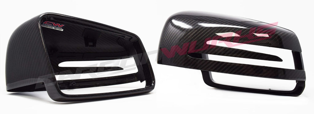 MERCEDES BENZ MATTE OR GLOSS CARBON FIBRE MIRRORS