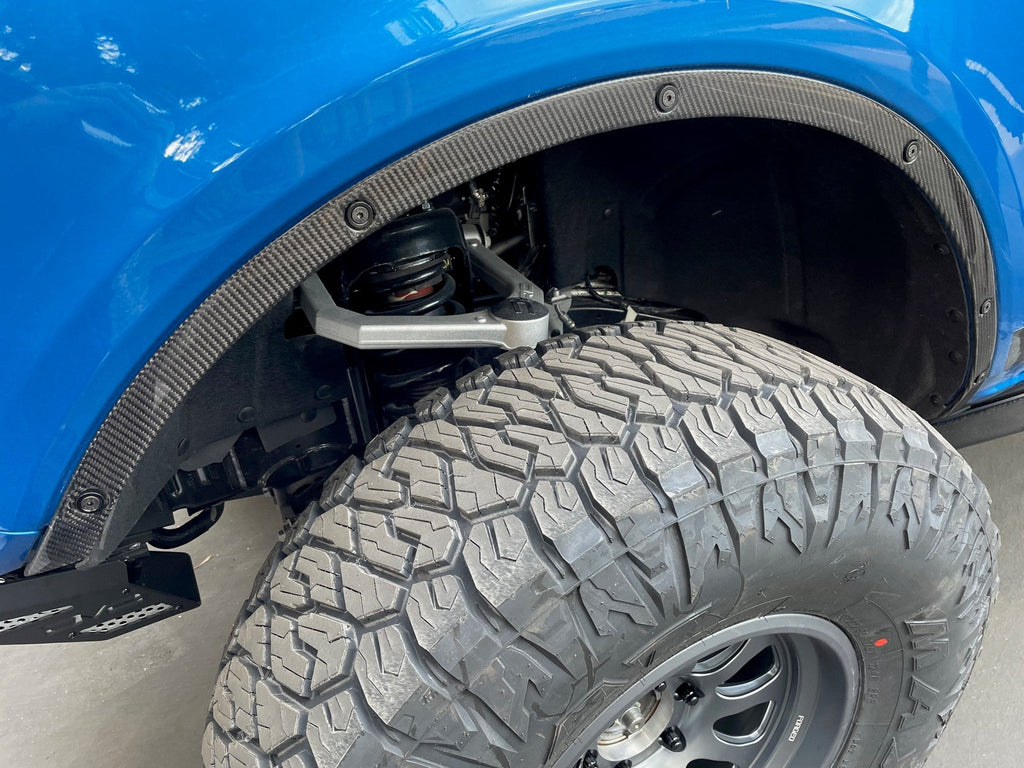 2021 - 2024 Ford Bronco Carbon Fiber Fender Flare Delete Kit - Front & Rear (2-Door)