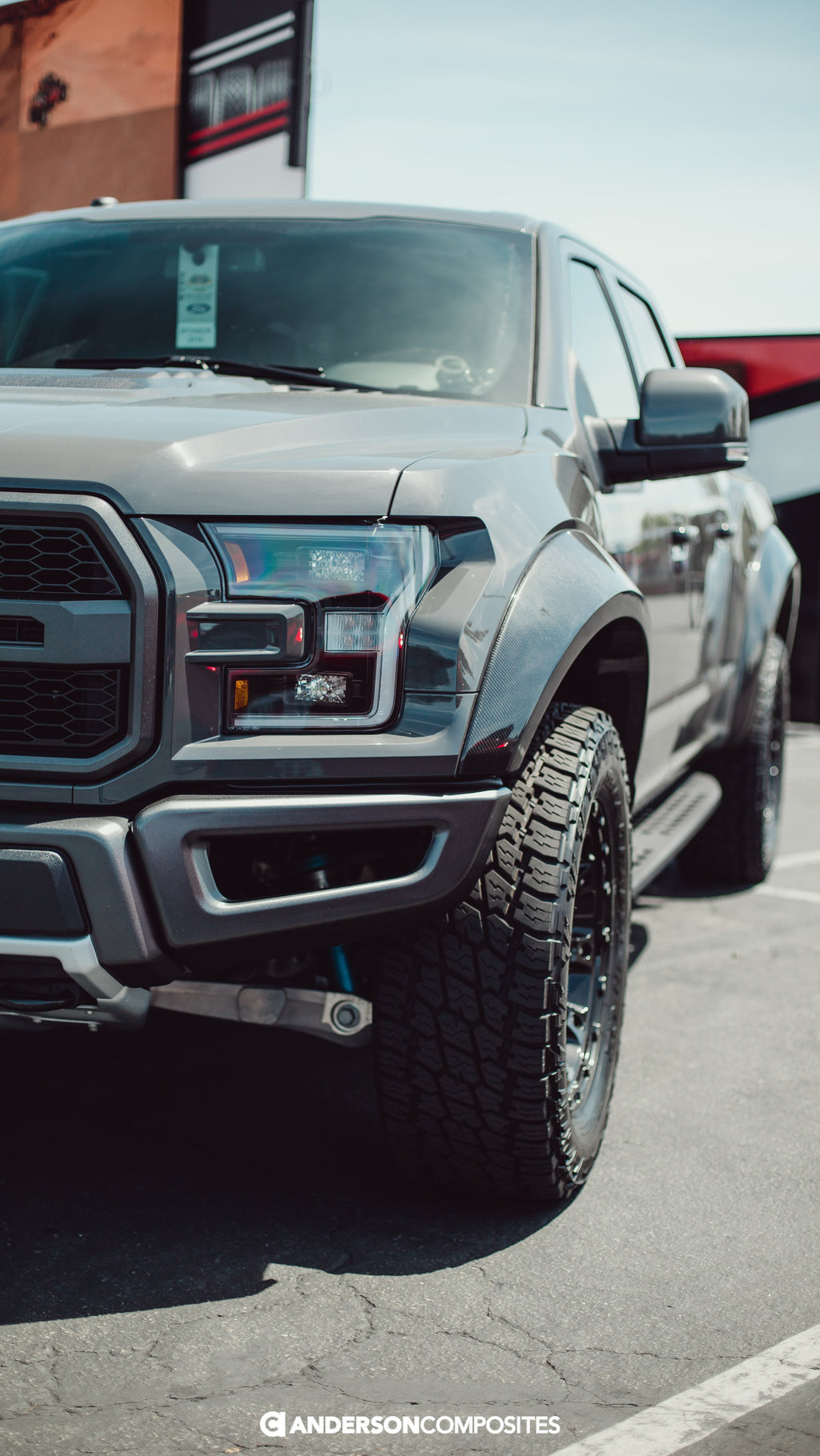 2017-2020 FORD RAPTOR CARBON FIBER TYPE-WIDE FRONT FENDER FLARES (PAIR)