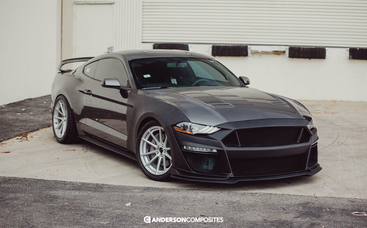 2018 - 2023 Ford Mustang Type-ST (GT500 Style) Fiberglass Front Bumper with Fiberglass Grille/Front Lip