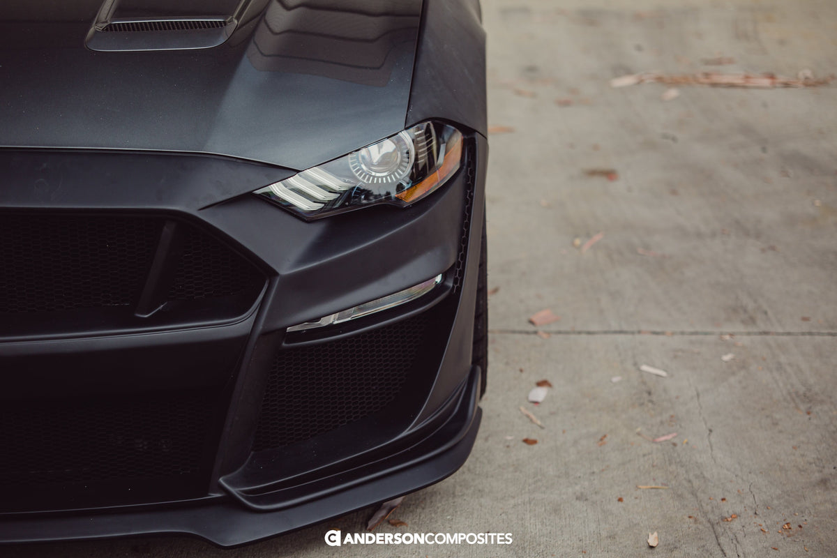 2018 - 2023 Ford Mustang Type-ST (GT500 Style) Fiberglass Front Bumper with Fiberglass Grille/Front Lip