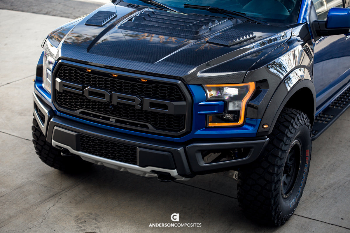 2017-2020 FORD RAPTOR CARBON FIBER TYPE-OE FRONT FENDER FLARES (PAIR)