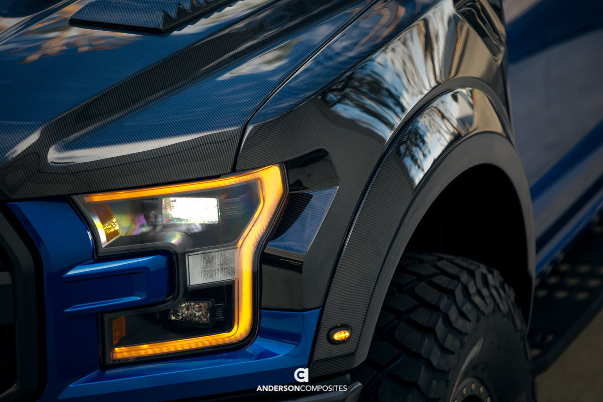 2017 - 2020 FORD RAPTOR TYPE-OE CARBON FIBER FRONT FENDERS (PAIR)
