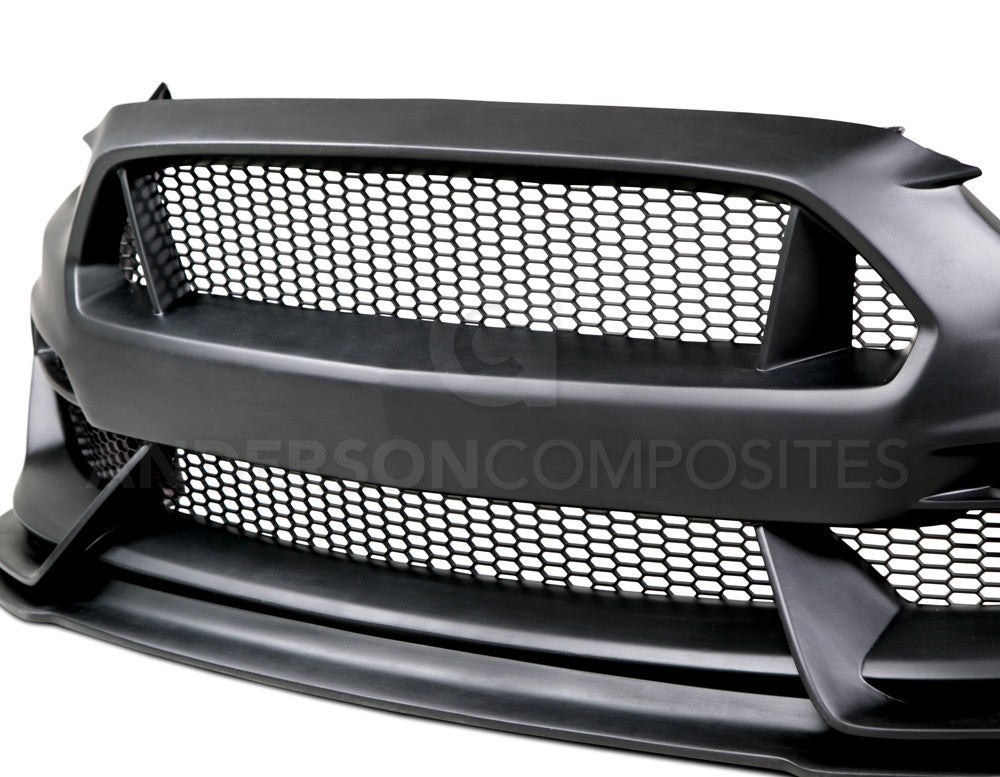 2015 - 2017 Mustang GT350 Style Mustang Fiberglass Front Bumper with Front Lip