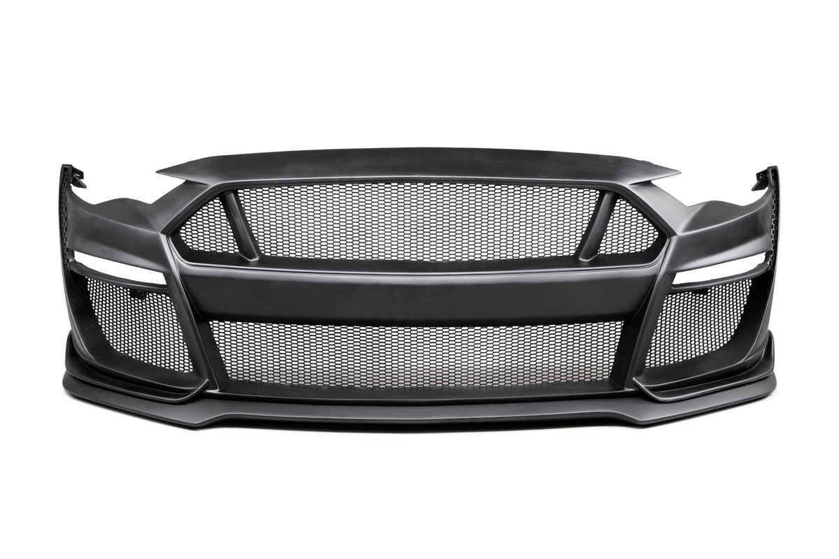 2018 - 2023 Ford Mustang Type-ST (GT500 Style) Fiberglass Front Bumper with Fiberglass Grille/Front Lip