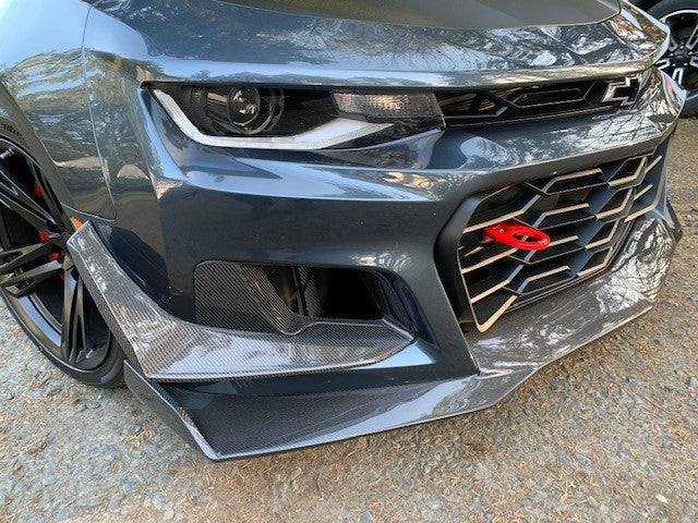 2017 - 2024 CAMARO ZL1 1LE CARBON FIBER FRONT BUMPER CANARDS (DIVE PLANES)