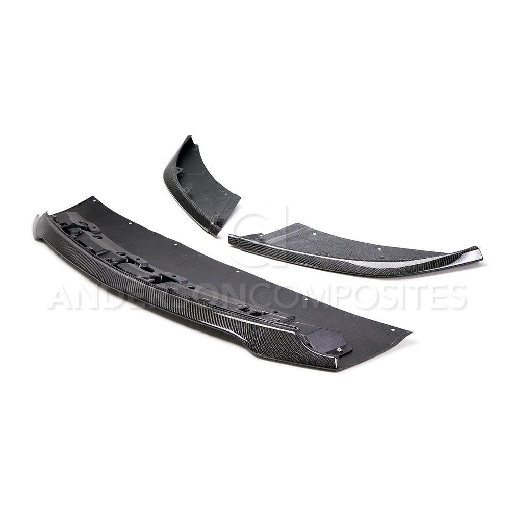 2015 - 2020 Mustang Shelby GT350 Carbon Fiber Front Splitter (3 PC)