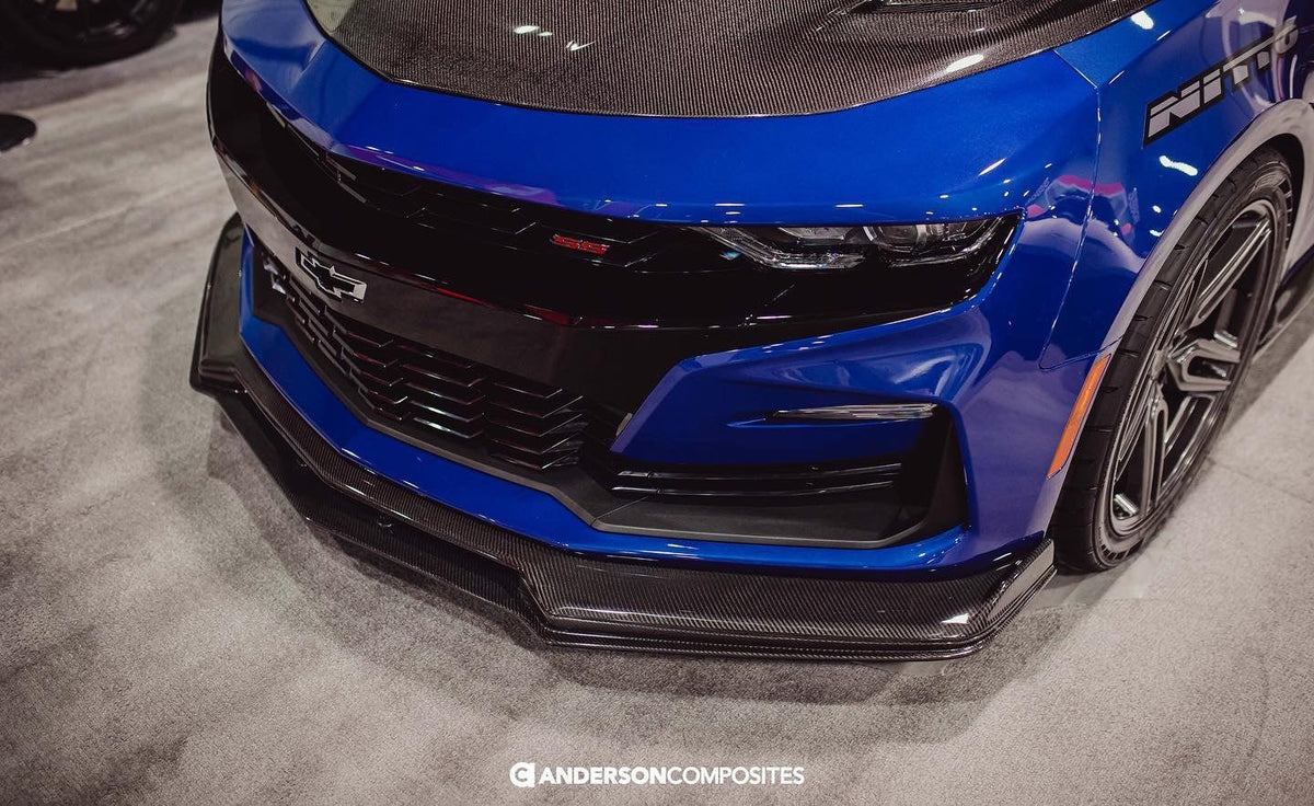 2019 - 2024 Chevrolet Camaro SS Type-OE Carbon Fiber Upper Front Chin Spoiler