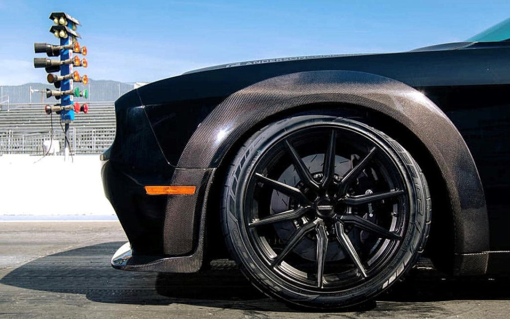 2018 - 2023 Dodge Challenger Hellcat Widebody/Demon/Redeye Carbon Fiber Front Fender Flare Extensions