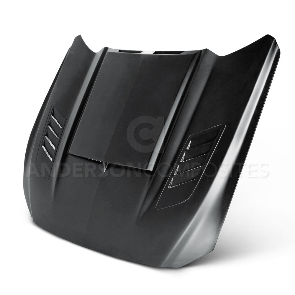 2015 -2017 Mustang Fiberglass Ram Air Hood (Primer)