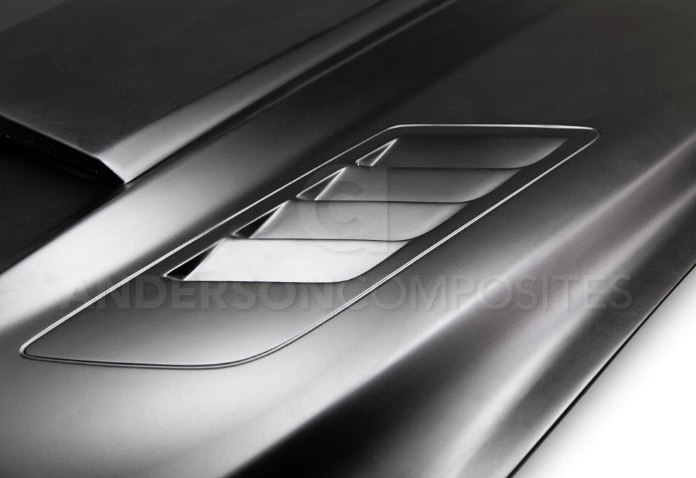 2015 -2017 Mustang Fiberglass Ram Air Hood (Primer)