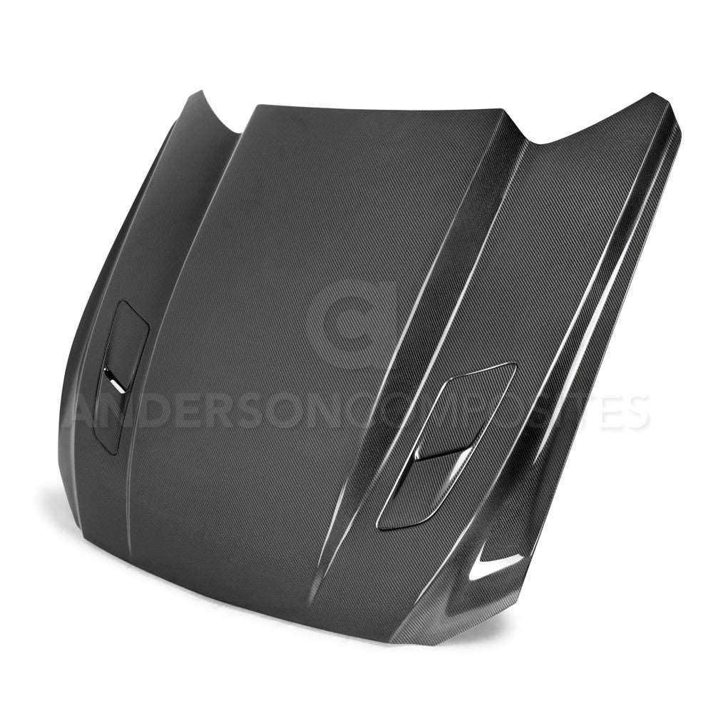 2015 - 2017 Mustang Double-Sided Carbon Fiber Cowl Hood