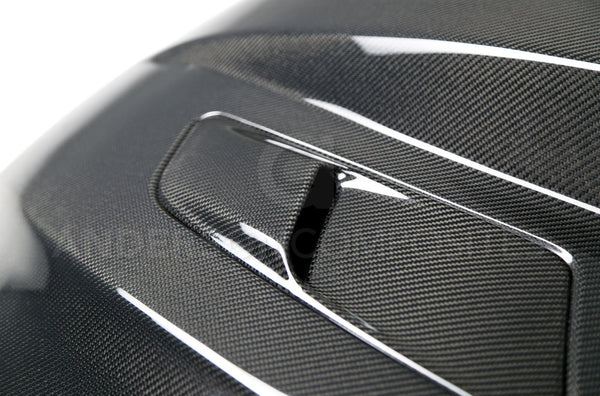 2015 - 2017 MUSTANG DOUBLE-SIDED CARBON FIBER COWL HOOD