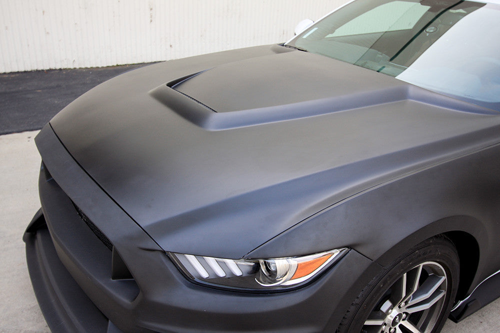 2015 - 2017 Mustang Fiberglass GT350 Style Hood (Primer)