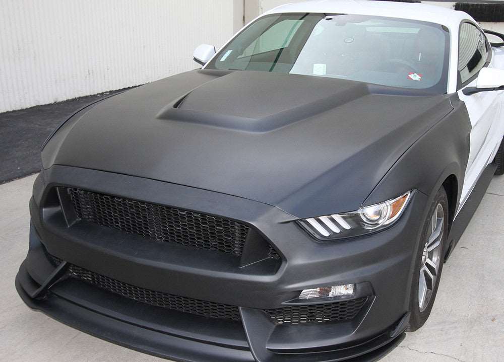 2015 - 2017 Mustang Fiberglass GT350 Style Hood (Primer)