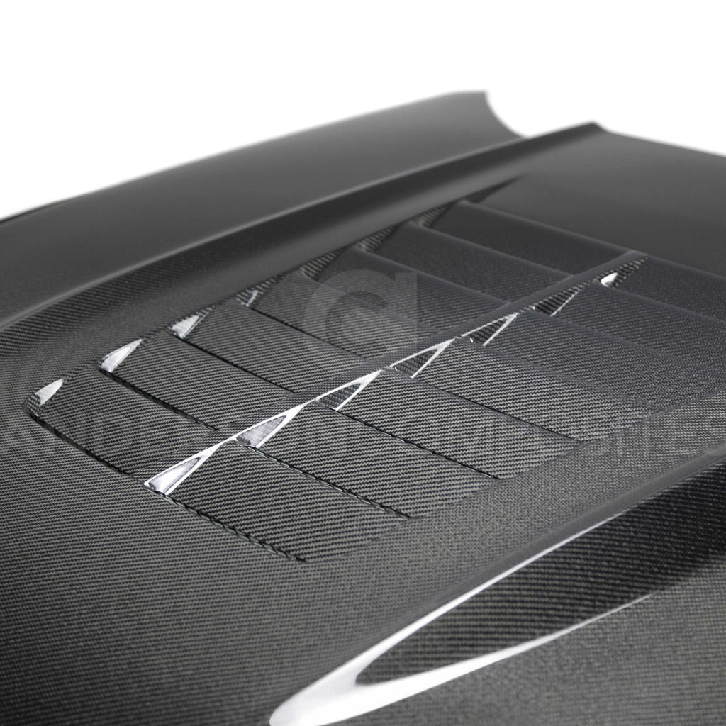 2015 - 2017 Ford Mustang Double-Sided Type-GT5  Carbon Fiber Hood