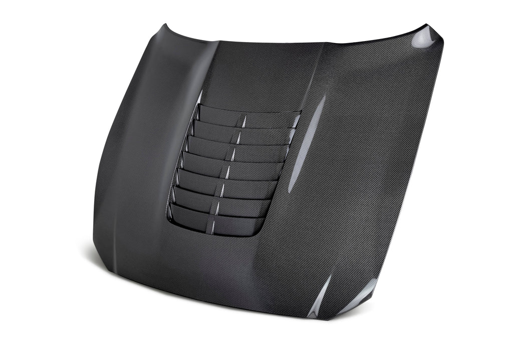 2015 - 2020 MUSTANG SHELBY GT350 TYPE-GT5 DOUBLE-SIDED CARBON FIBER HOOD