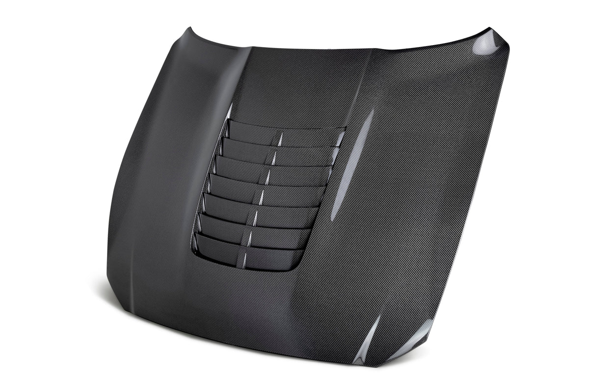 2015 - 2020 MUSTANG SHELBY GT350 TYPE-GT5 DOUBLE-SIDED CARBON FIBER HOOD
