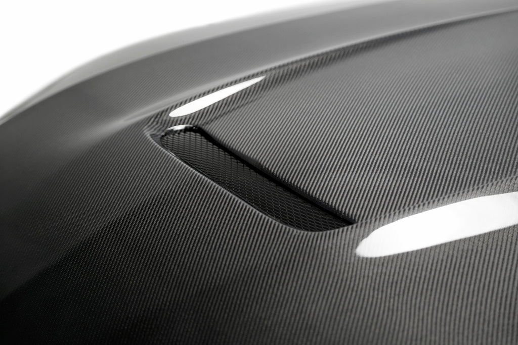 2018-2023 FORD MUSTANG TYPE-GR DOUBLE SIDED CARBON FIBER HOOD