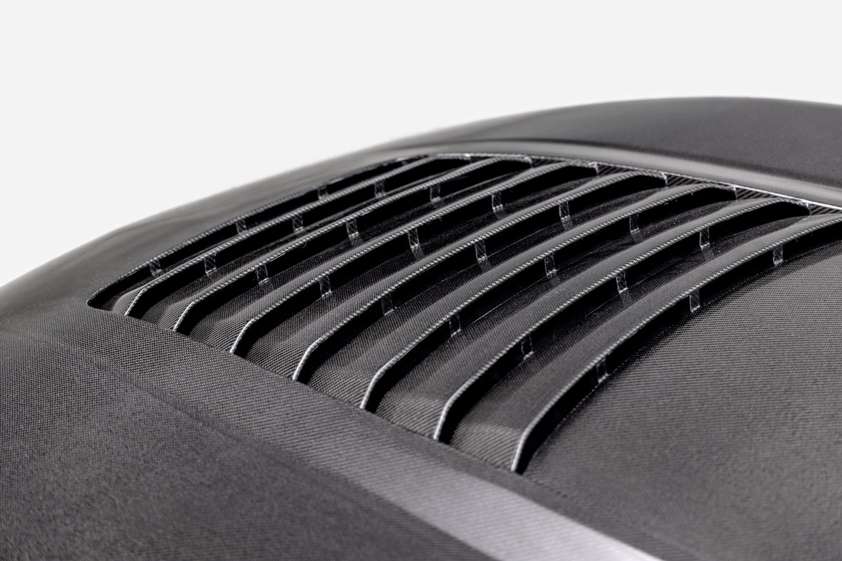 2024 FORD MUSTANG TYPE-GT5 DOUBLE-SIDED CARBON FIBER HOOD