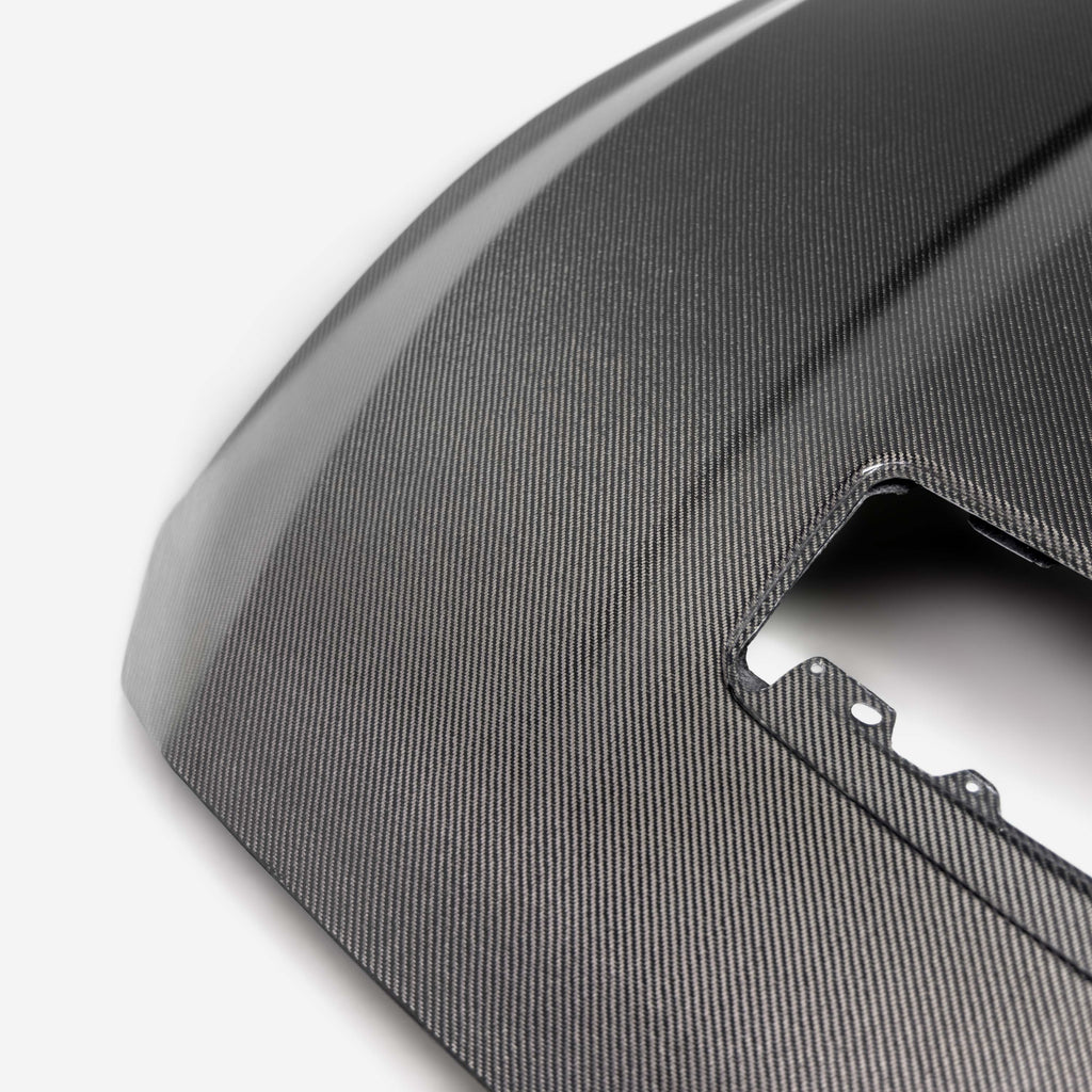 2024 FORD MUSTANG TYPE-OE DOUBLE-SIDED CARBON FIBER HOOD