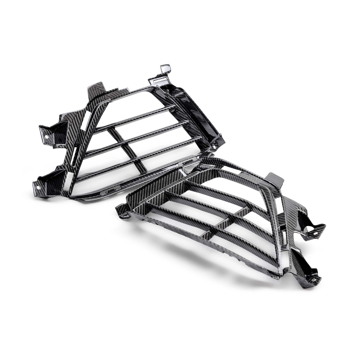 2022-2024 CADILLAC CT5-V BLACKWING CARBON FIBER FRONT BUMPER LOWER GRILLES (PAIR)