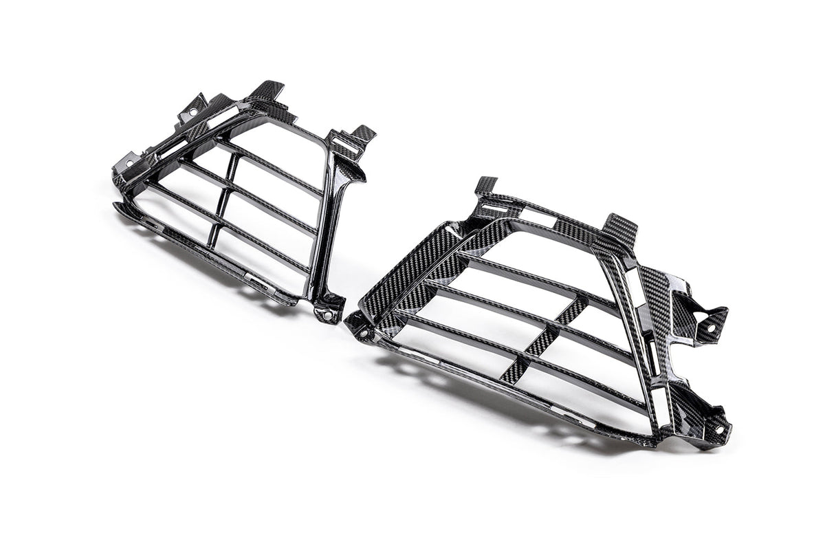 2022-2024 CADILLAC CT5-V BLACKWING CARBON FIBER FRONT BUMPER LOWER GRILLES (PAIR)