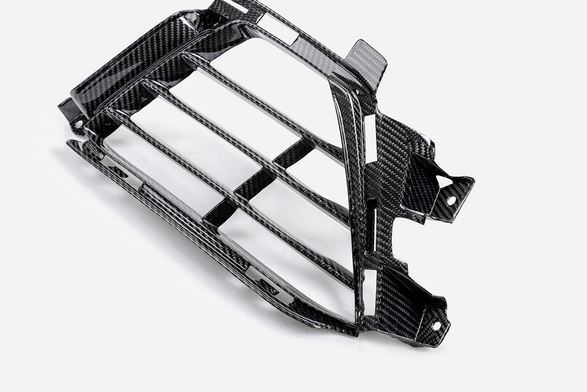 2022-2024 CADILLAC CT5-V BLACKWING CARBON FIBER FRONT BUMPER LOWER GRILLES (PAIR)