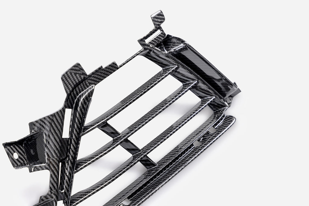 2022-2024 CADILLAC CT5-V BLACKWING CARBON FIBER FRONT BUMPER LOWER GRILLES (PAIR)