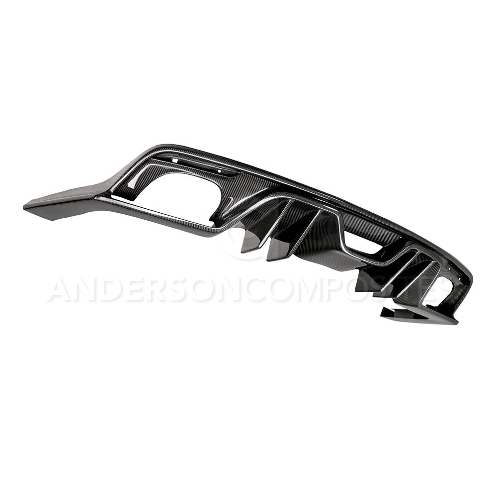 2015 - 2017 Mustang Carbon Fiber Rear Diffuser for Quad Tip Exhaust