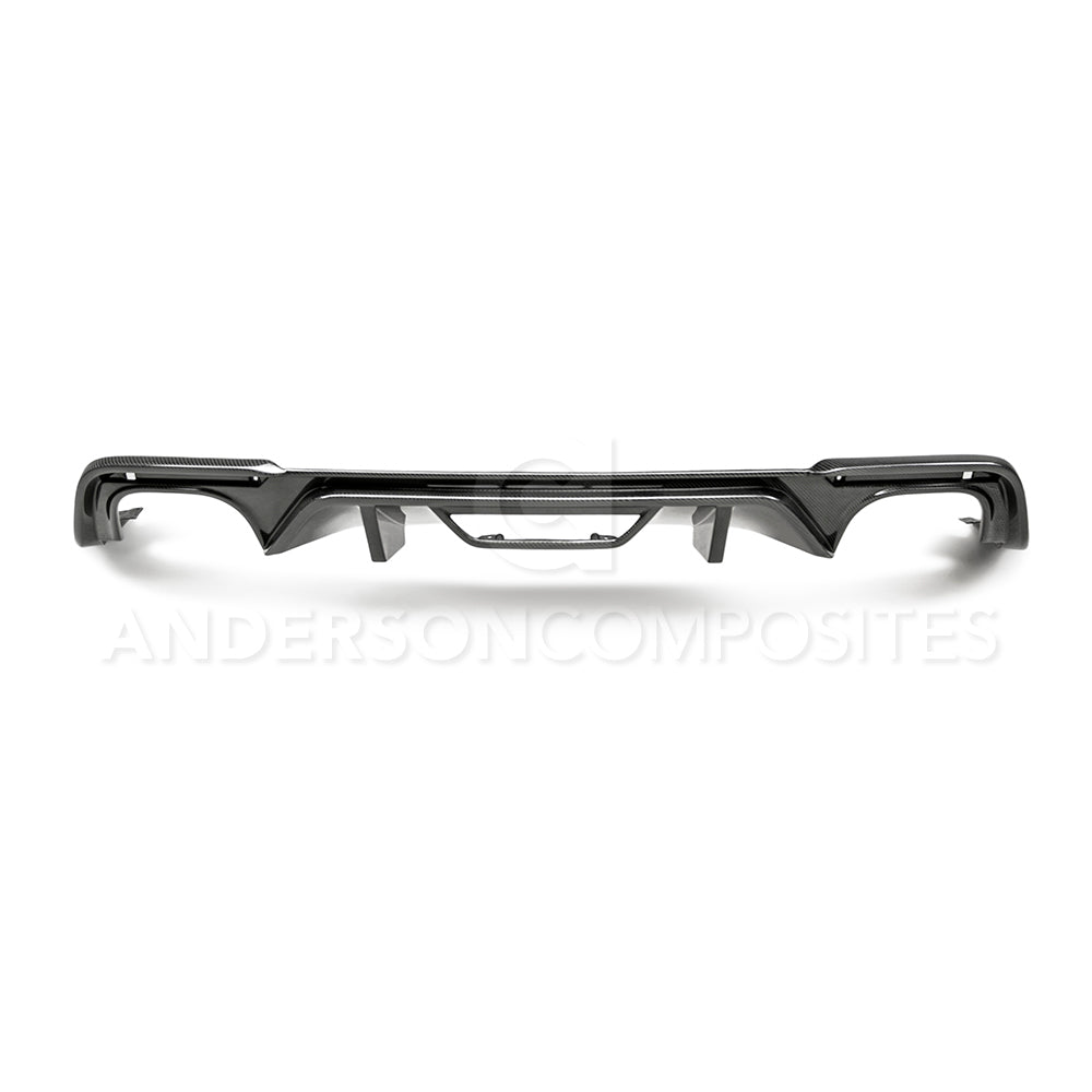 2018 - 2023 FORD MUSTANG TYPE-OE CARBON FIBER QUAD TIP REAR DIFFUSER