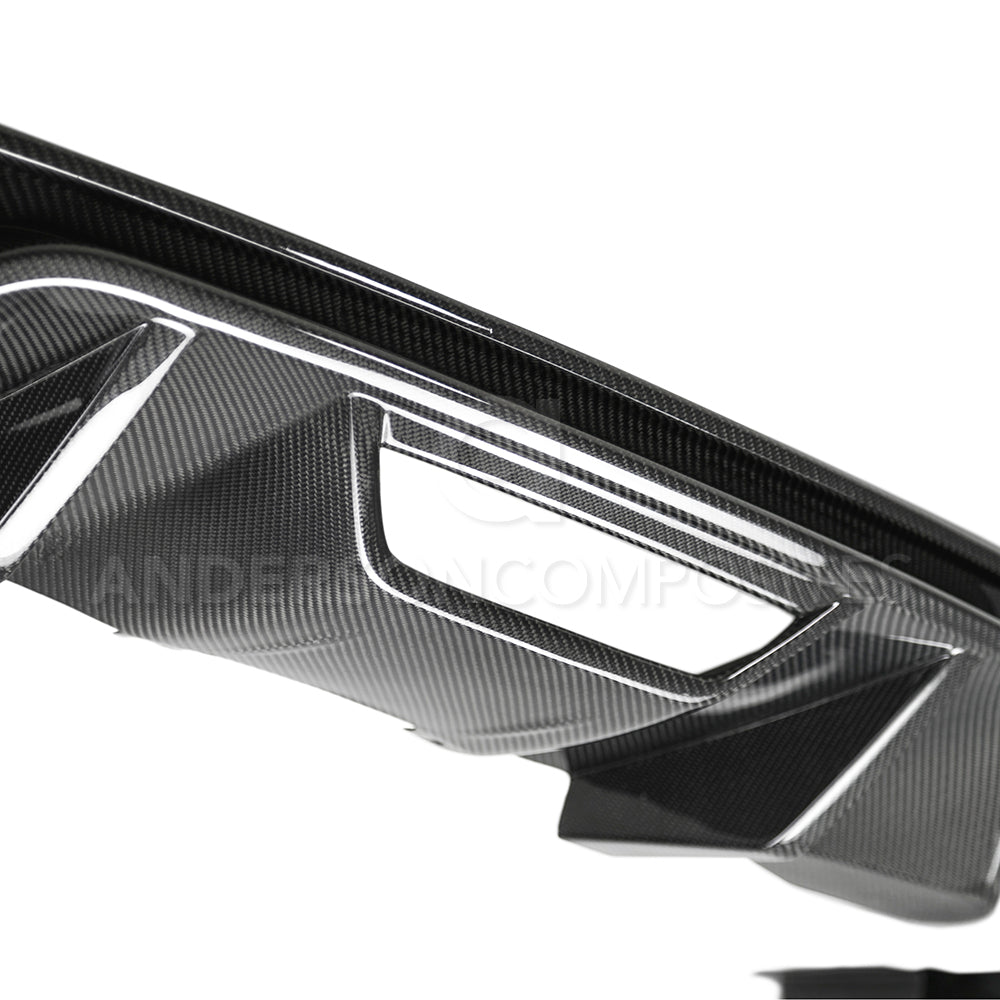 2018 - 2023 FORD MUSTANG TYPE-OE CARBON FIBER QUAD TIP REAR DIFFUSER