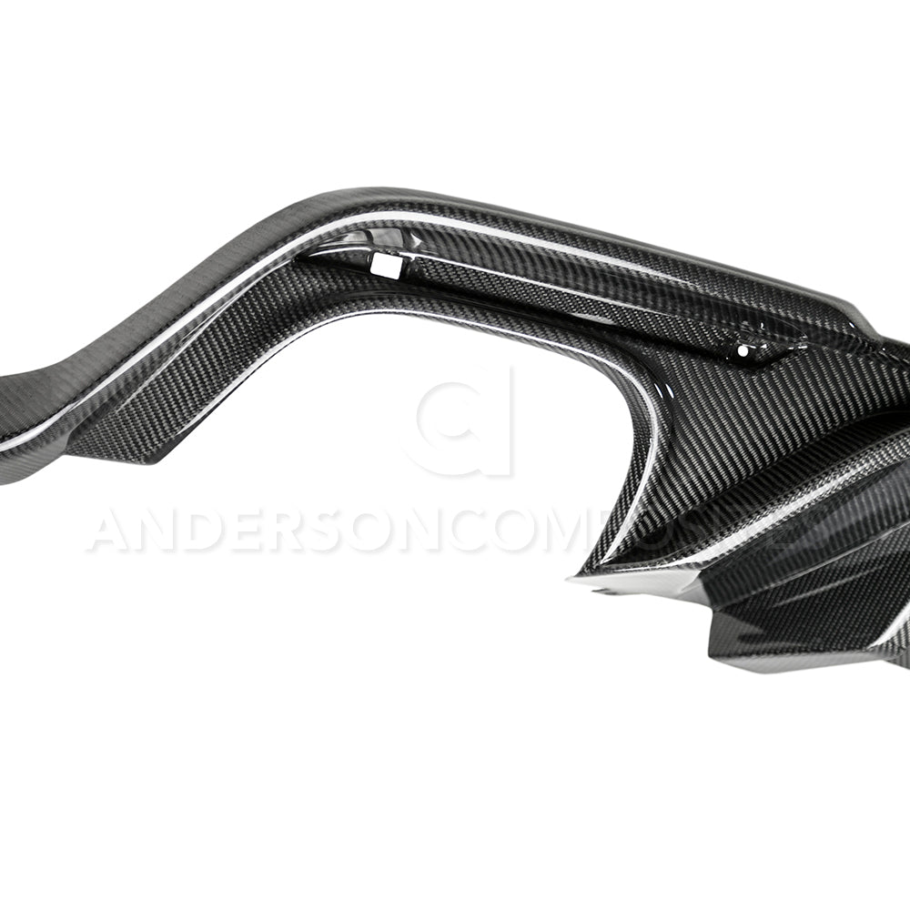 2018 - 2023 FORD MUSTANG TYPE-OE CARBON FIBER QUAD TIP REAR DIFFUSER