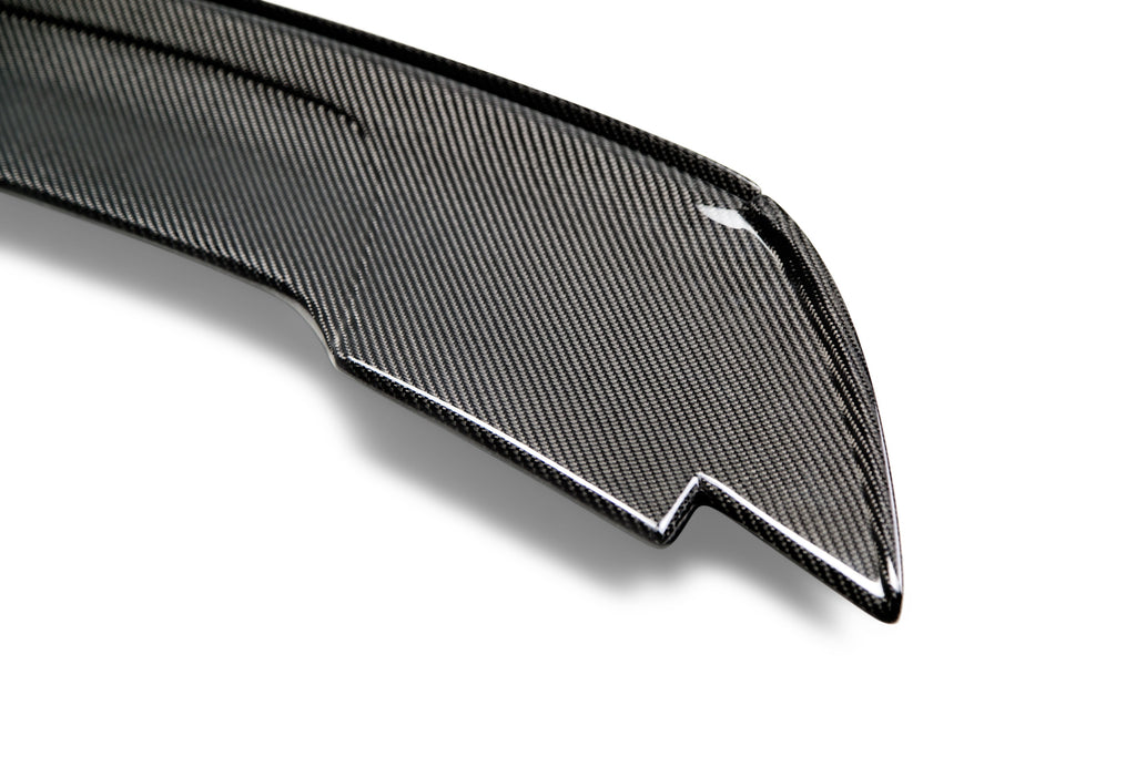 2015 - 2023 Mustang Carbon Fiber Track Pack Style Spoiler with Adjustable Wicker Bill
