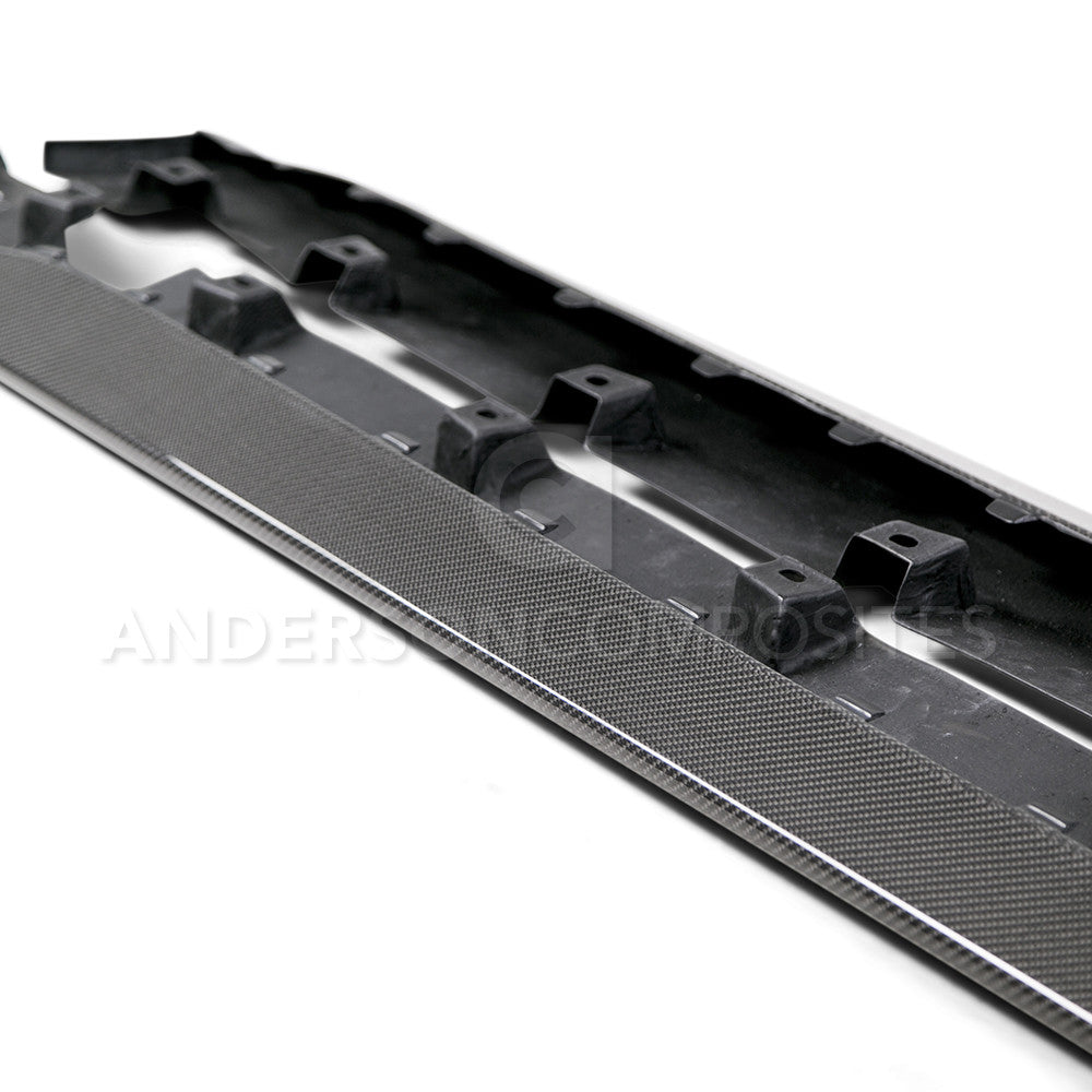 2015 - 2020 Mustang Shelby GT350 Carbon Fiber Side Rocker Panel Splitters