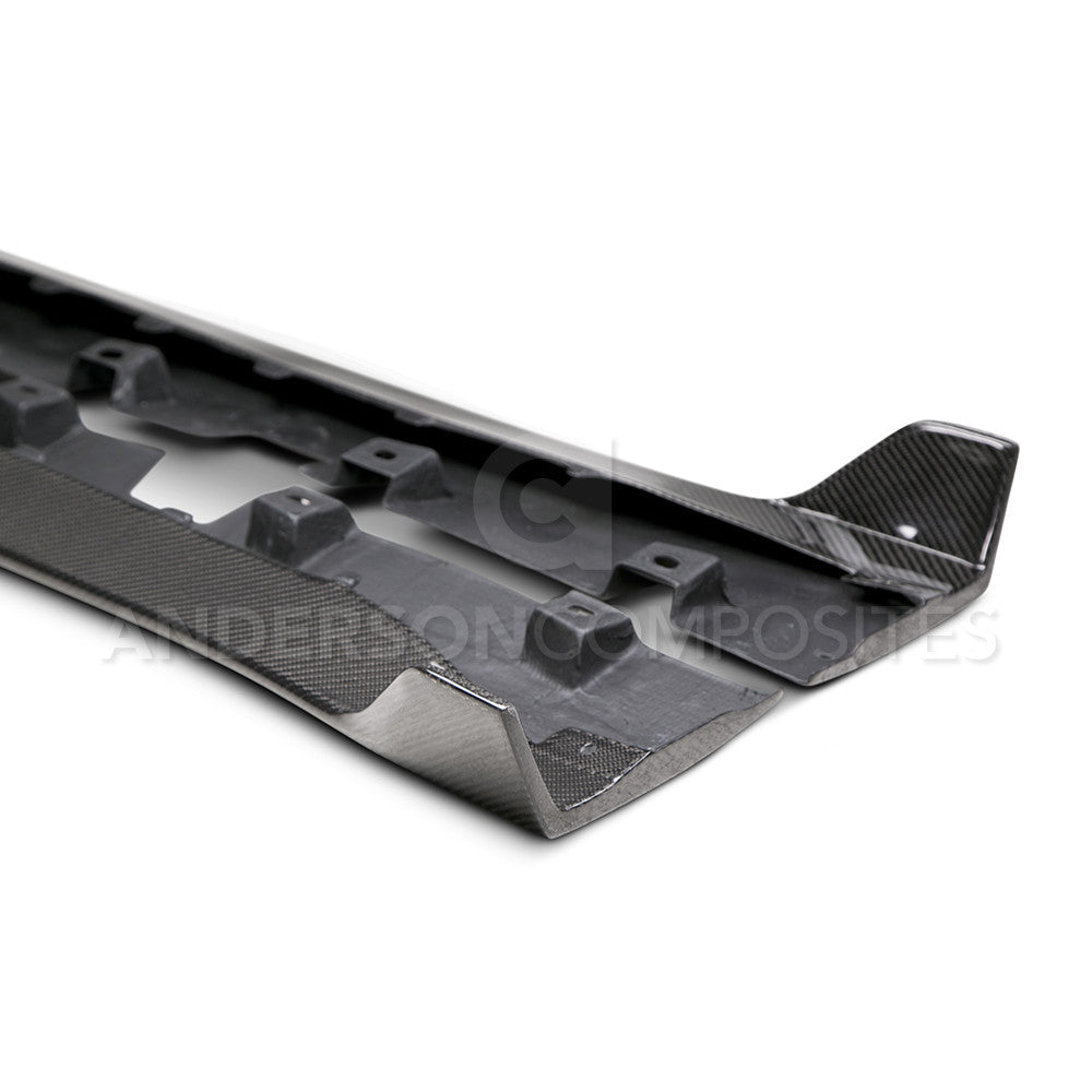 2015 - 2020 Mustang Shelby GT350 Carbon Fiber Side Rocker Panel Splitters