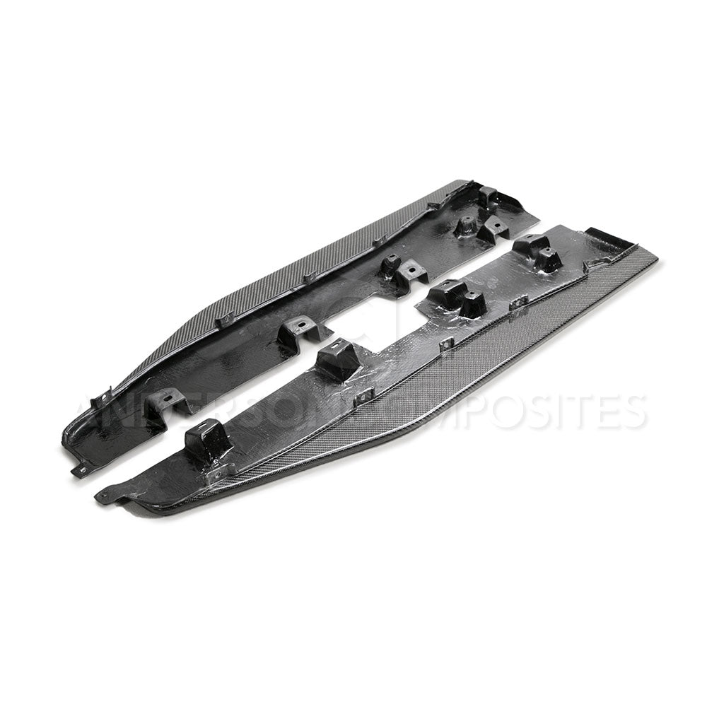 2020 - 2023 Mustang Shelby GT500 Carbon Fiber Side Rocker Panel Splitter Extensions