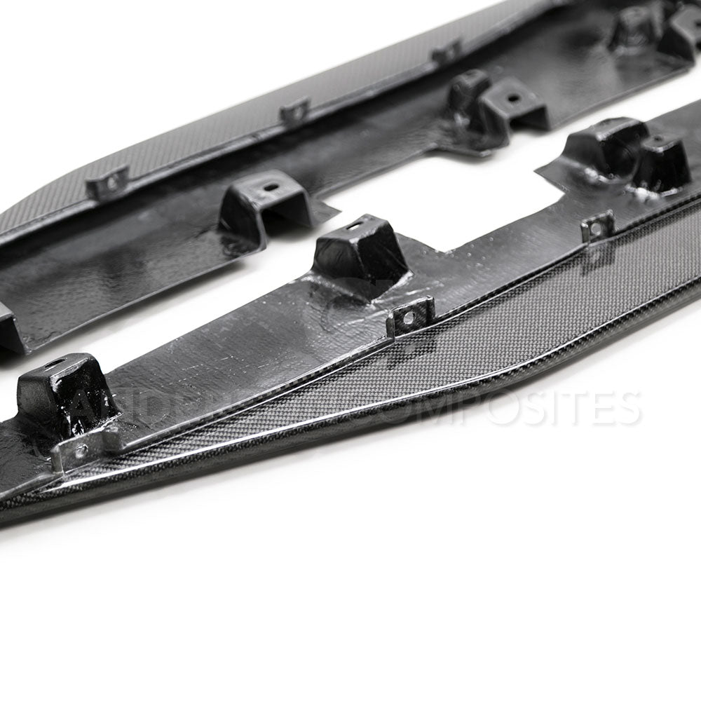 2020 - 2023 Mustang Shelby GT500 Carbon Fiber Side Rocker Panel Splitter Extensions
