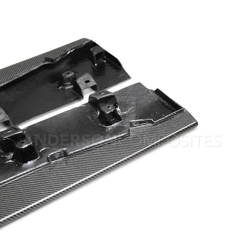 2020 - 2023 Mustang Shelby GT500 Carbon Fiber Side Rocker Panel Splitter Extensions